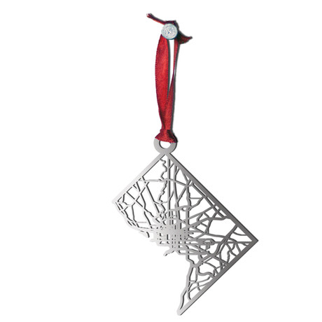 Stainless Steel Christmas Ornaments // Washington DC // Set of 2