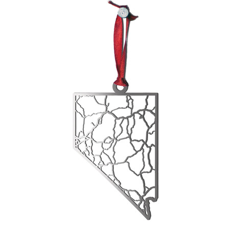 Stainless Steel Christmas Ornaments // Nevada  // Set of 2