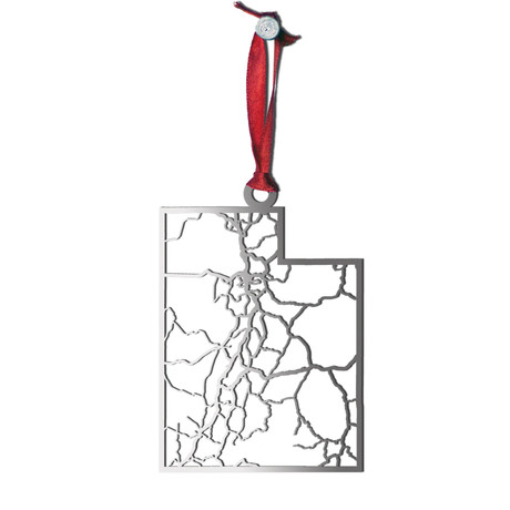 Stainless Steel Christmas Ornaments // Utah  // Set of 2