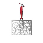 Stainless Steel Christmas Ornaments // Colorado // Set of 2