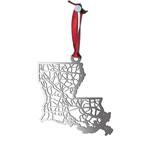 Stainless Steel Christmas Ornaments // Louisiana  // Set of 2