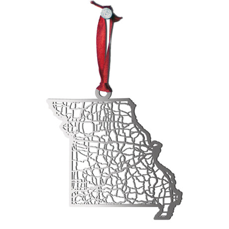 Stainless Steel Christmas Ornaments // Missouri  // Set of 2