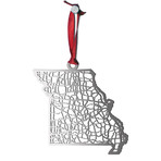 Stainless Steel Christmas Ornaments // Missouri  // Set of 2