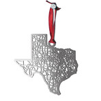 Stainless Steel Christmas Ornaments // Texas  // Set of 2