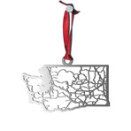 Stainless Steel Christmas Ornaments // Washington  // Set of 2