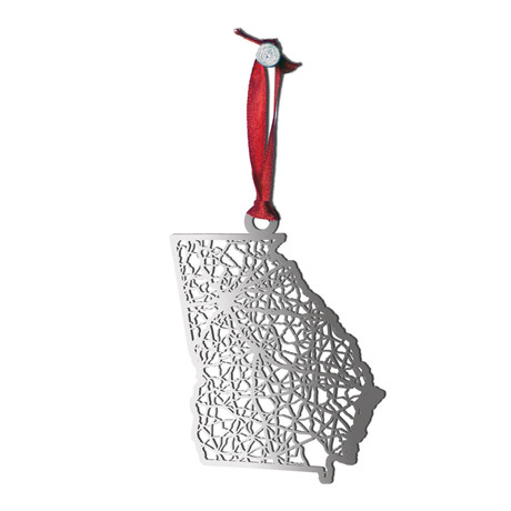 Stainless Steel Christmas Ornaments // Georgia  // Set of 2