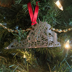 Stainless Steel Christmas Ornaments // Virginia  // Set of 2