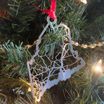 Stainless Steel Christmas Ornaments // Maine  // Set of 2