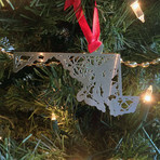 Stainless Steel Christmas Ornaments // Maryland  // Set of 2