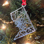 Stainless Steel Christmas Ornaments // Washington  // Set of 2