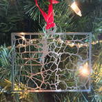 Stainless Steel Christmas Ornaments // Colorado // Set of 2