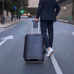 F38 Leather Carry-On Luggage // Black