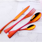 Ombre Collection 4 Piece Cutlery Set (Rainbow)