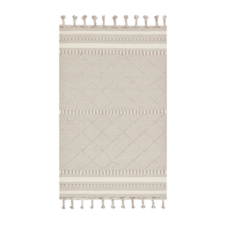 Sawyer Geometric Area Rug // Silver // 7'6" x 9'6"