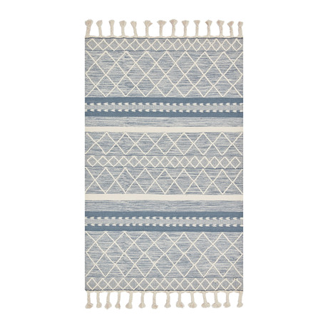 Sawyer Geometric Area Rug // Teal (3'6" x 5'6")