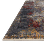 Samra Abstract Area Rug // Dark Gray + Spice // 2'7" x 10'