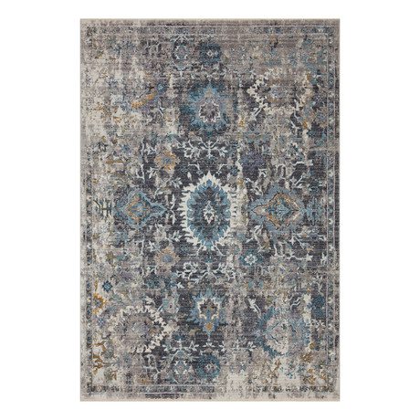 Samra Oriental Area Rug // Gray + Multicolor (2'3" x 3'10")