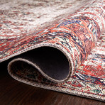 Layla Oriental Area Rug // Ivory + Brick (2'6" x 9'6")