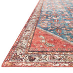 Layla Oriental Area Rug // Marine + Clay (2'3" x 3'9")