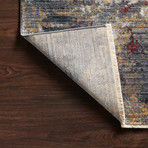 Samra Abstract Area Rug // Dark Gray + Spice // 2'7" x 10'