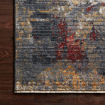 Samra Abstract Area Rug // Dark Gray + Spice // 2'7" x 10'