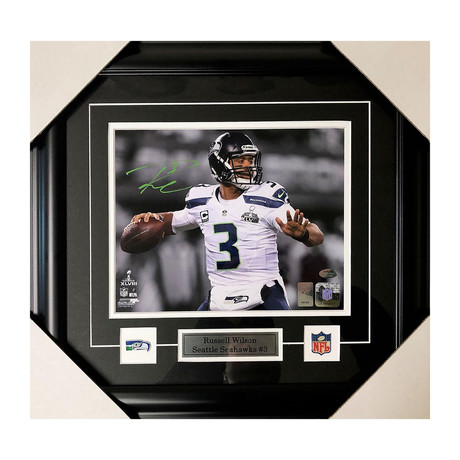 Russell Wilson // Seattle Seahawks // Autographed Photo Display