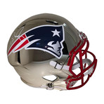 Tom Brady // New England Patriots // Autographed Chrome Football Helmet