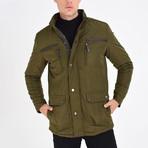 Milano Coat // Khaki Green (3XL)