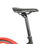 Roller7 // 7 Speed Urban Bicycle // Matte Black + Red (Small)