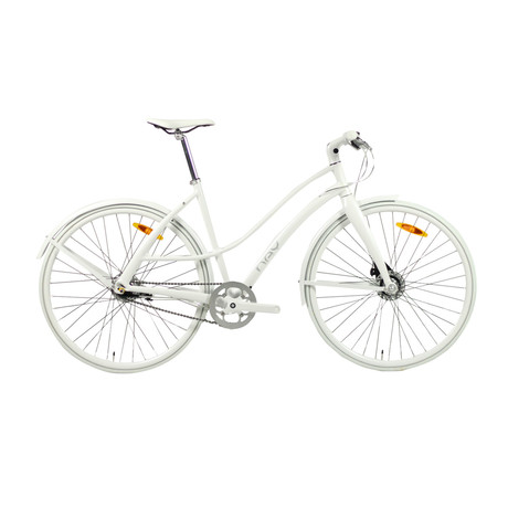 Roller7 // 7 Speed Urban Bicycle // Matte White (Small)