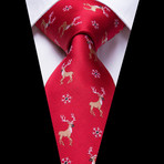 Merry Handmade Silk Tie // Red