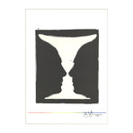 Jasper Johns // Cup, Two Picasso Profiles // 1973 Lithograph
