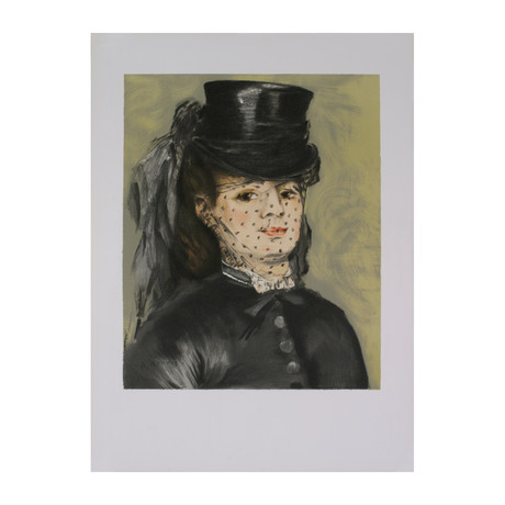 Pierre-Auguste Renoir // Portrait of a Woman with black veil // Lithograph