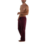 Minky Fleece Sleep Pant // Red Plaid (M)