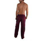 Minky Fleece Sleep Pant // Red Plaid (M)