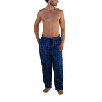 Minky Fleece Sleep Pant // Blue Plaid (S)