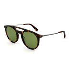 Men's DL0298 Sunglasses // Dark Havana + Green