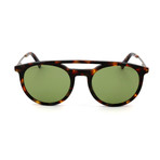 Men's DL0298 Sunglasses // Dark Havana + Green