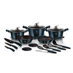Metallic Line Cookware Set // 17pcs (Aquamarine)