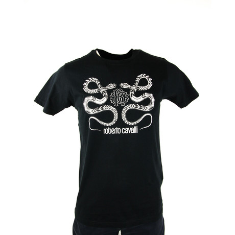 Double Snake Graphic T-Shirt // Black (S)