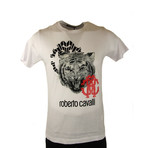 Lion Graphic T-Shirt // White (S)