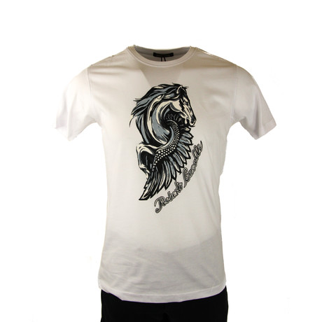 Horse Graphic T-Shirt V2 // White (S)