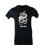 Twisted Snake Graphic T-Shirt // Black (L)