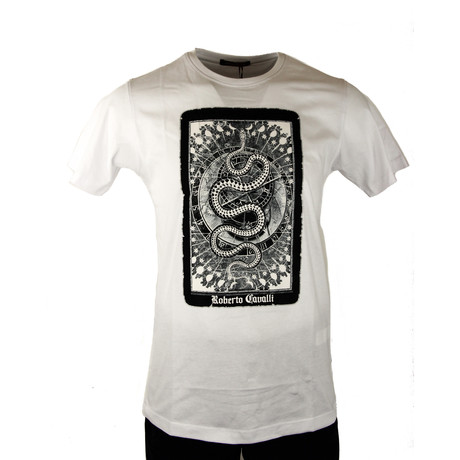 Snake Graphic T-Shirt // White (S)