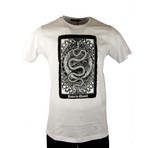 Snake Graphic T-Shirt // White (L)