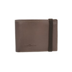 Men's Heritage // Stamp Leather Strap Close Wallet // Brown