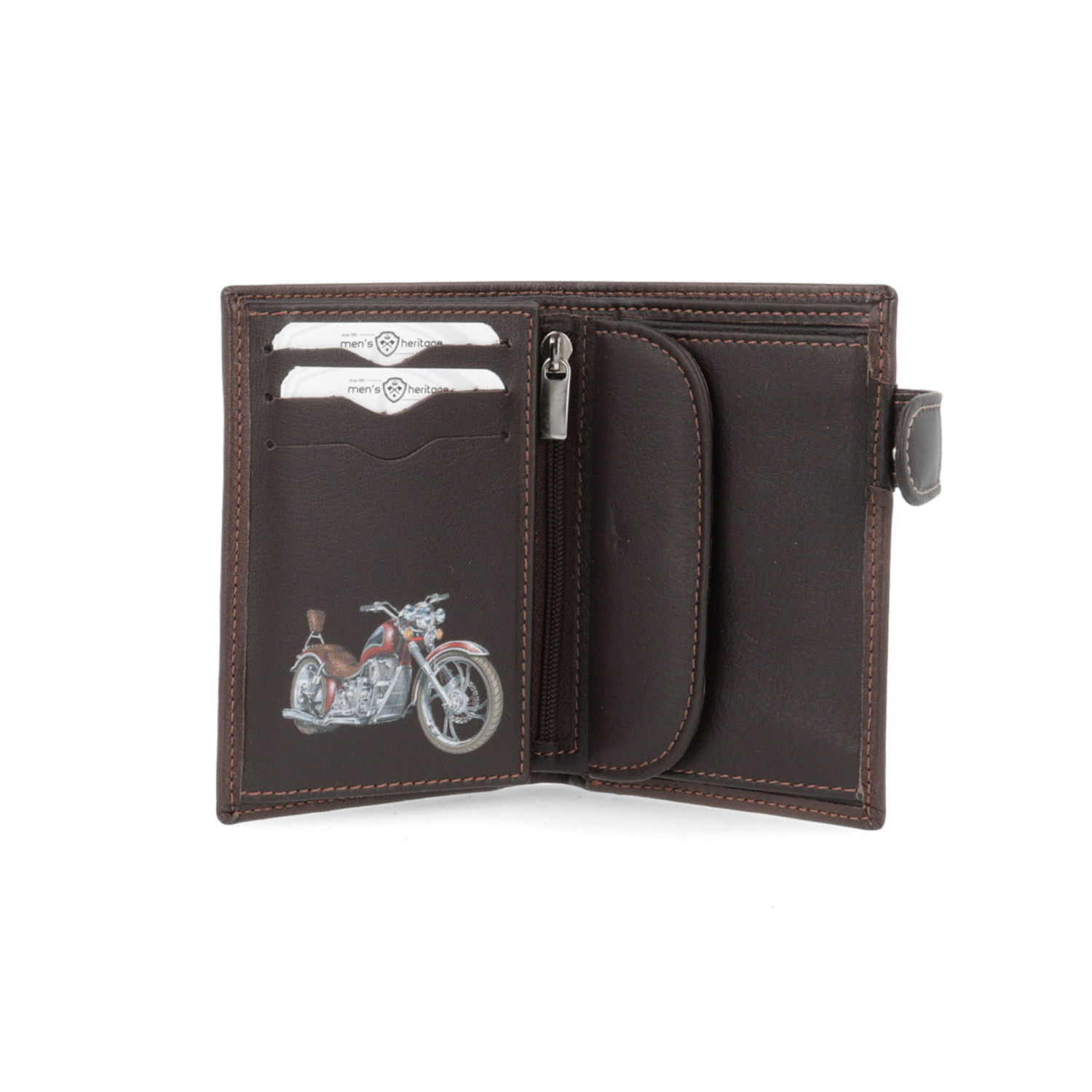 Men's Heritage // Stamp Leather Wallet + Coin Pocket // Brown Ortiz