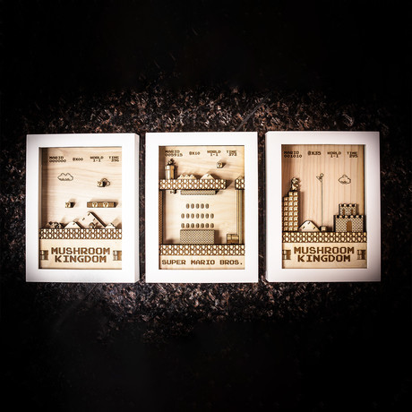 Mario Set Of 3 // Shadow Box