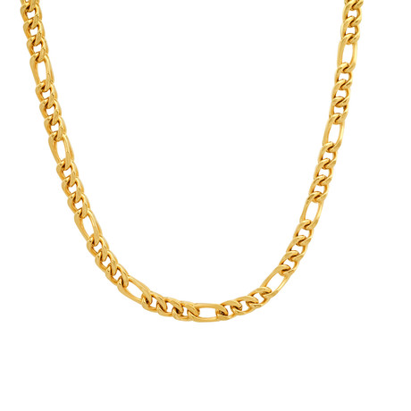 Figaro Wheat Link Necklace // Gold Plated