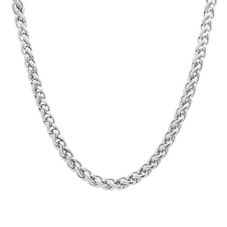 Wheat Chain Necklace // Silver